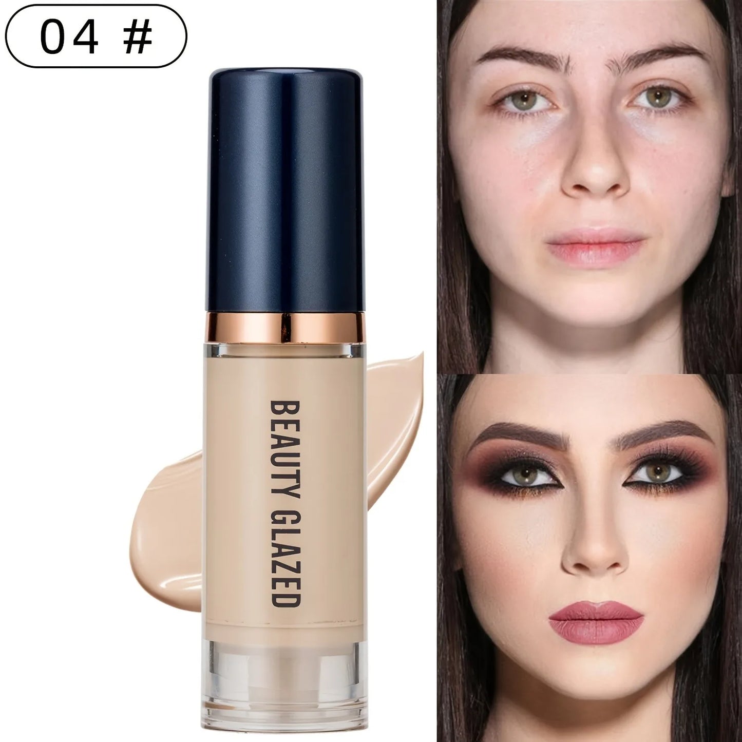Beauty Glazed 6 Color Liquid Foundation Concealer Natural Effect,