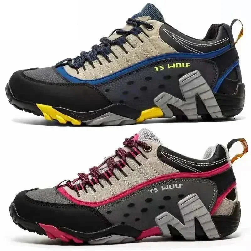 2025 Spring New Outdoor Couple Trekking Shoes Men Waterproof Hiking Shoes Mountain Boots Genuine Leather Woodland Unisex Shoes
