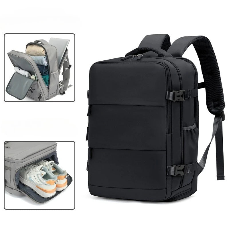Travel Luggage Vacuum Compression Travel Backpack with Vacuum Pump Combo Set.