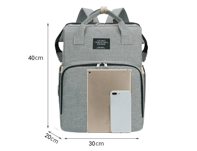 Multi-Function Large Capacity Baby Bags For Mom Portable Folding Crib Backpack Diaper Bag Nursing Bolsa Maternidade Para Bebê