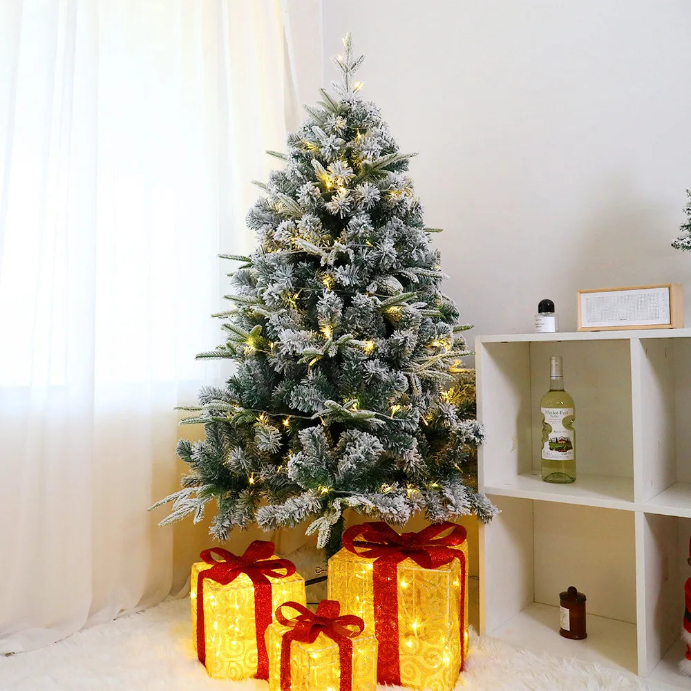 Flocking Christmas Tree PE+PVC Christmas Atmosphere Home Decoration Products Mixed Spray Light Snow 120cm-240cm Christmas Tree