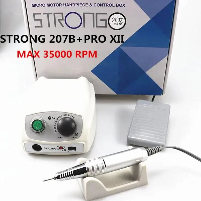 Powerful 65W electric nail file with 50,000 RPM, manicure and pedicure kit.