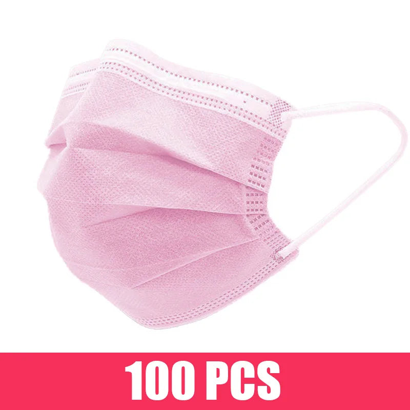 10-200pcs Disposable black Surgical mask Adults Sanitary Certified surgical mask 3 Layer Ply Filter Breathable Medical masks