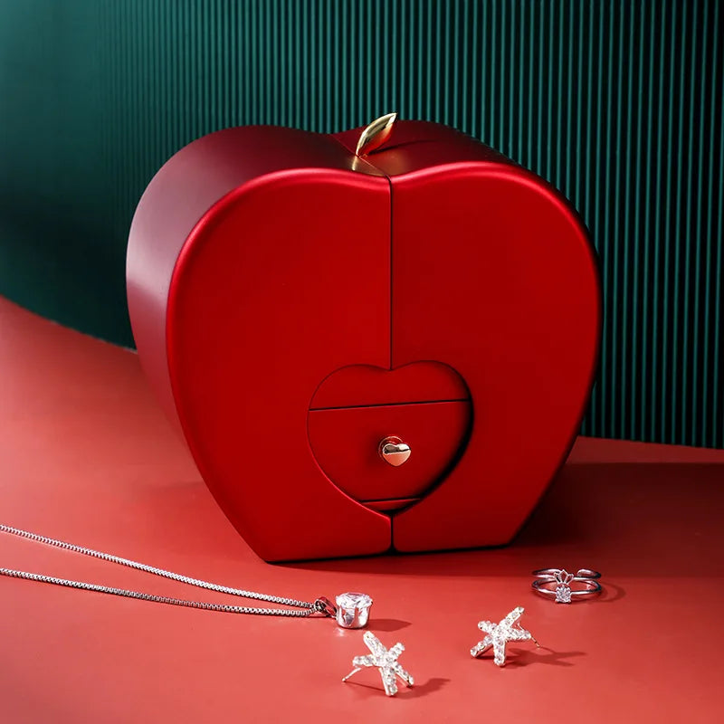 Top Explosive Christmas Gift Apple Box Jewelry Rose Flower Box Girlfriend Birthday Party Valentine's Day New Year Gift