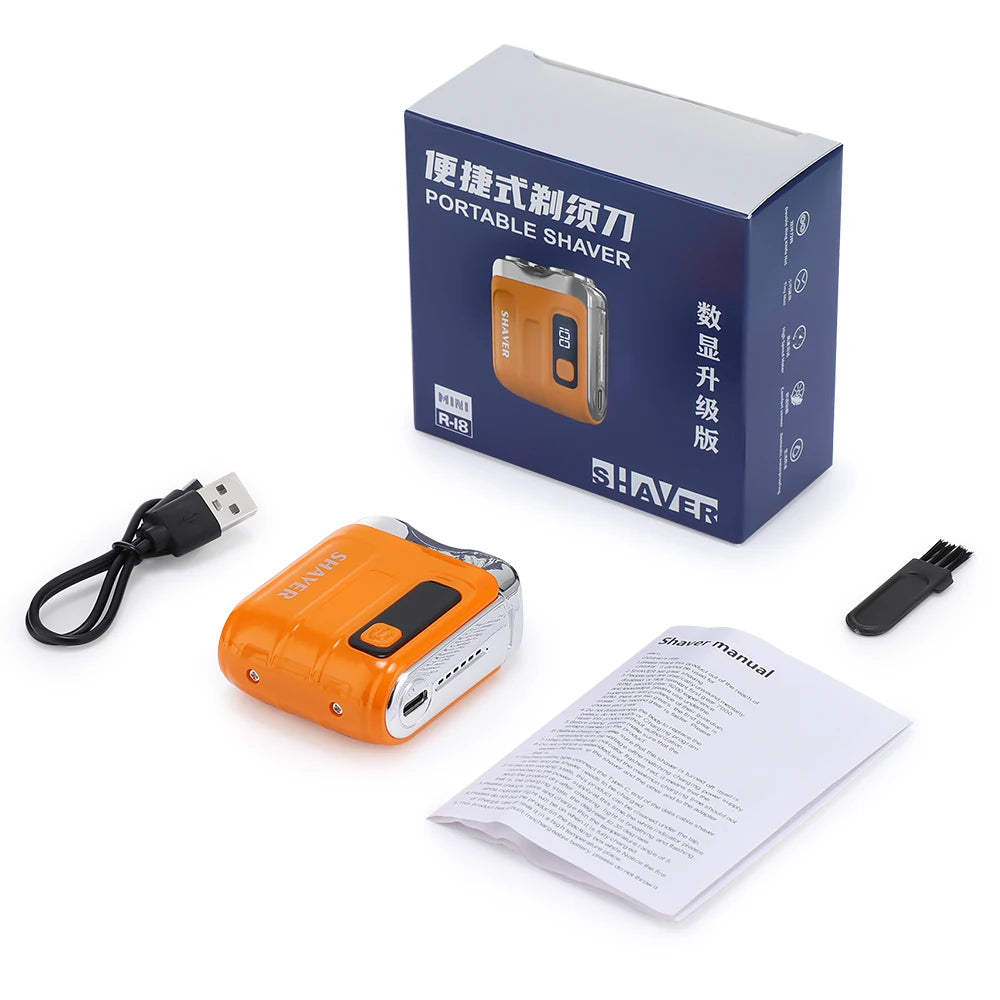 Smart, waterproof electric shaver for travel.