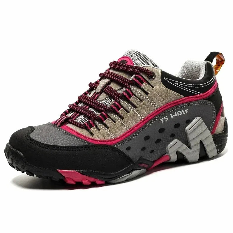 2025 Spring New Outdoor Couple Trekking Shoes Men Waterproof Hiking Shoes Mountain Boots Genuine Leather Woodland Unisex Shoes