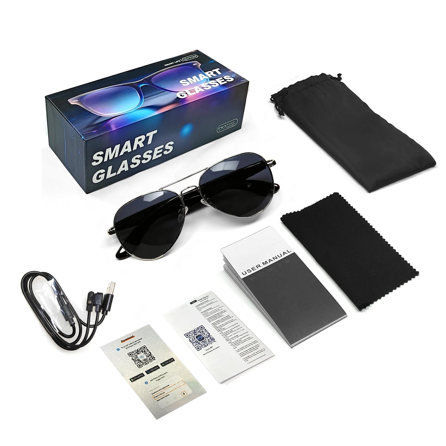 Smart Audio Glasses with AI and Translation .