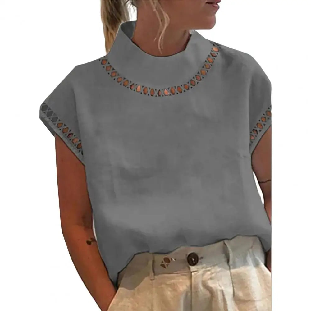 Women Casual O Neck Cotton Linen.