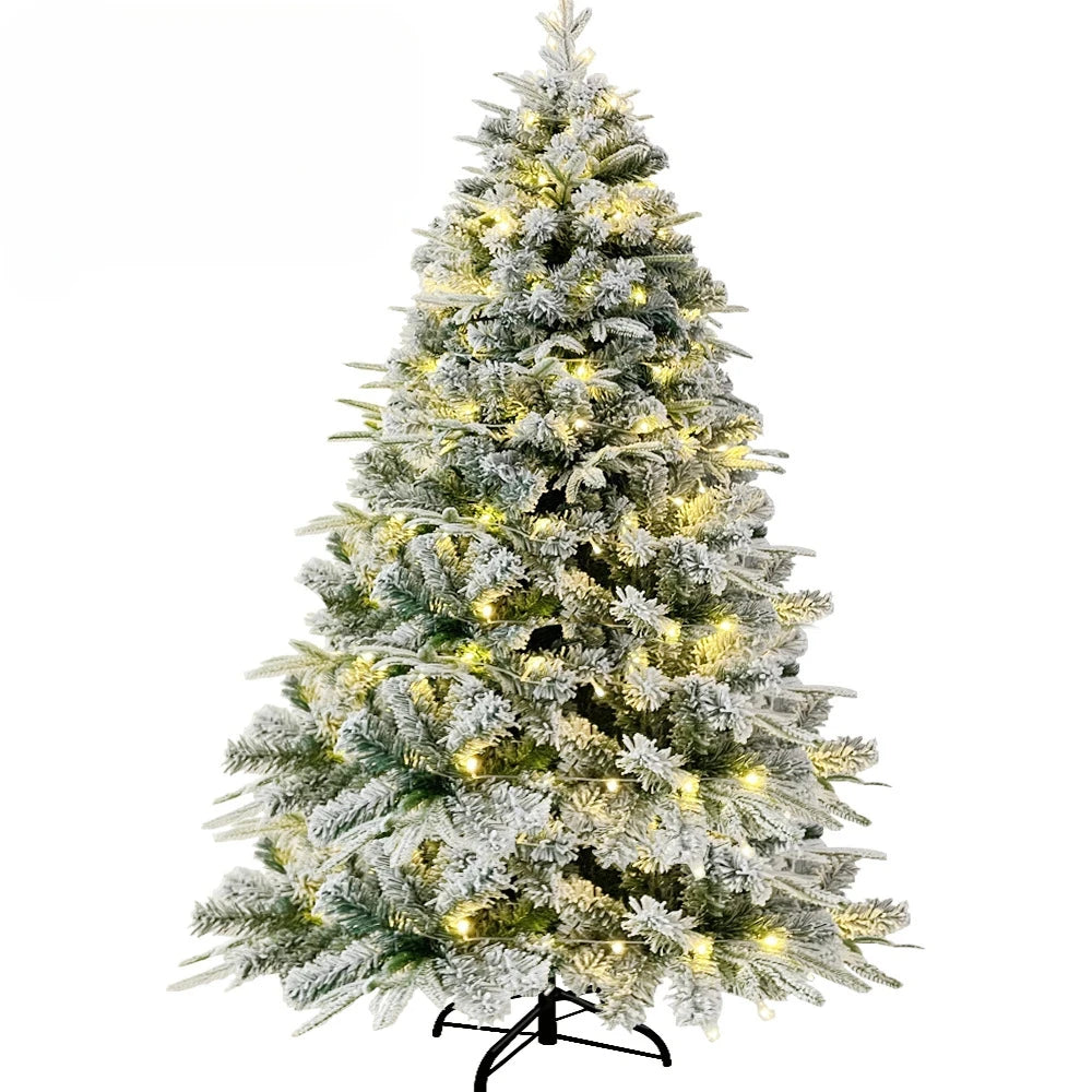 Flocking Christmas Tree PE+PVC Christmas Atmosphere Home Decoration Products Mixed Spray Light Snow 120cm-240cm Christmas Tree