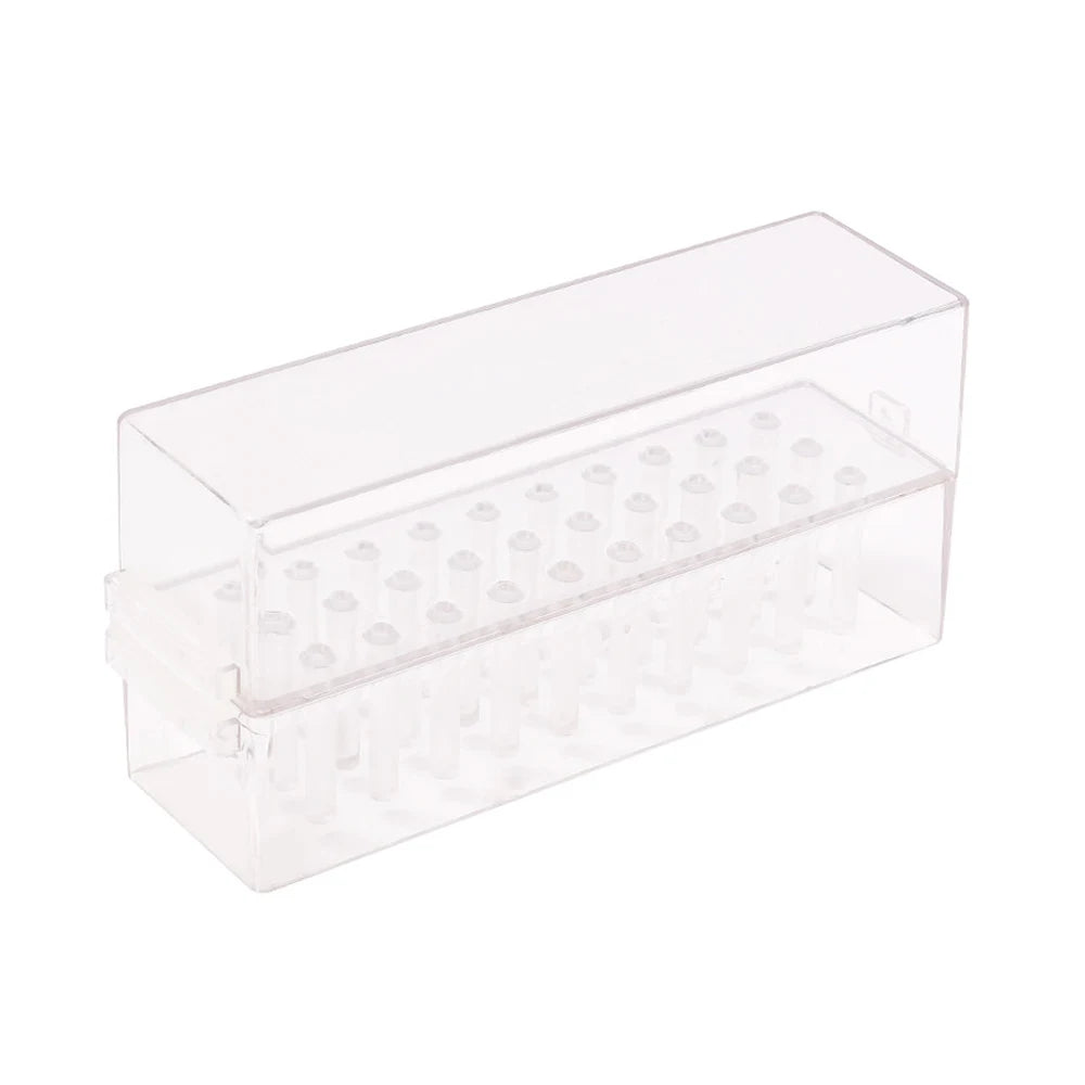 30 Holes Nail Drill Bits Storage Box Nail Grinding Head Holder Stand Display Container Milling Cutter Manicure Organizer Stand
