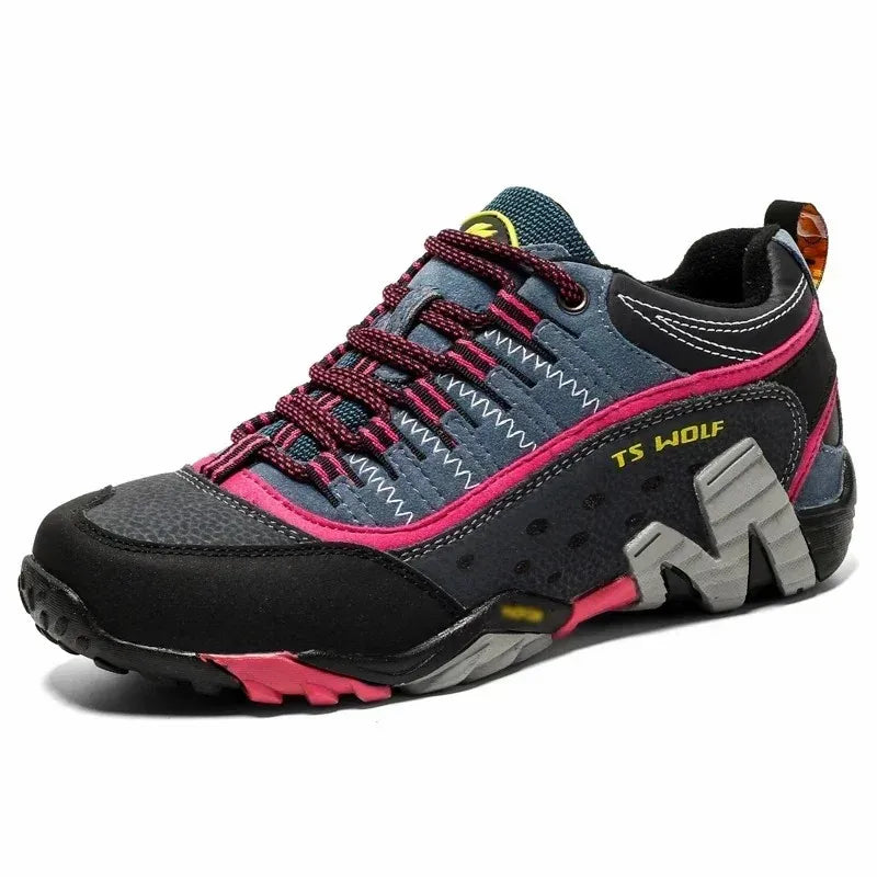 2025 Spring New Outdoor Couple Trekking Shoes Men Waterproof Hiking Shoes Mountain Boots Genuine Leather Woodland Unisex Shoes