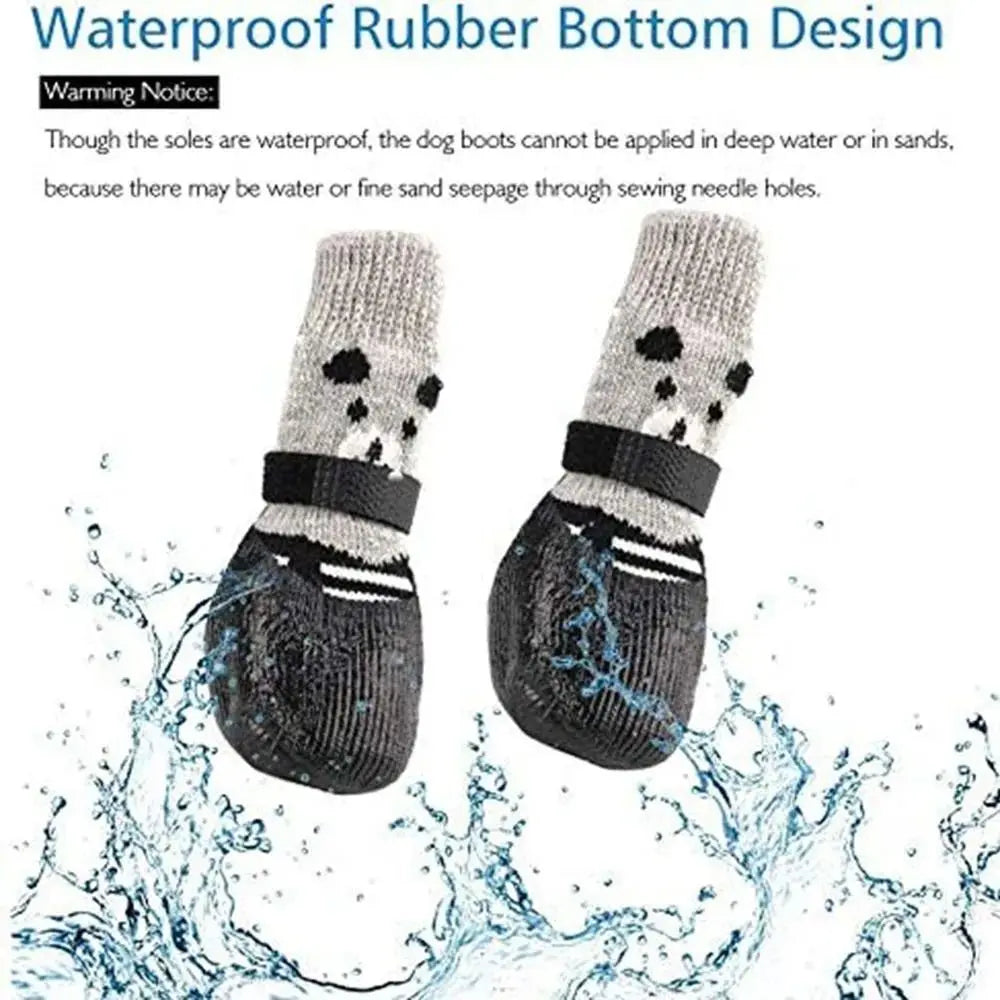 Waterproof socks for pets, silicone rain shoes for dogs and cats.