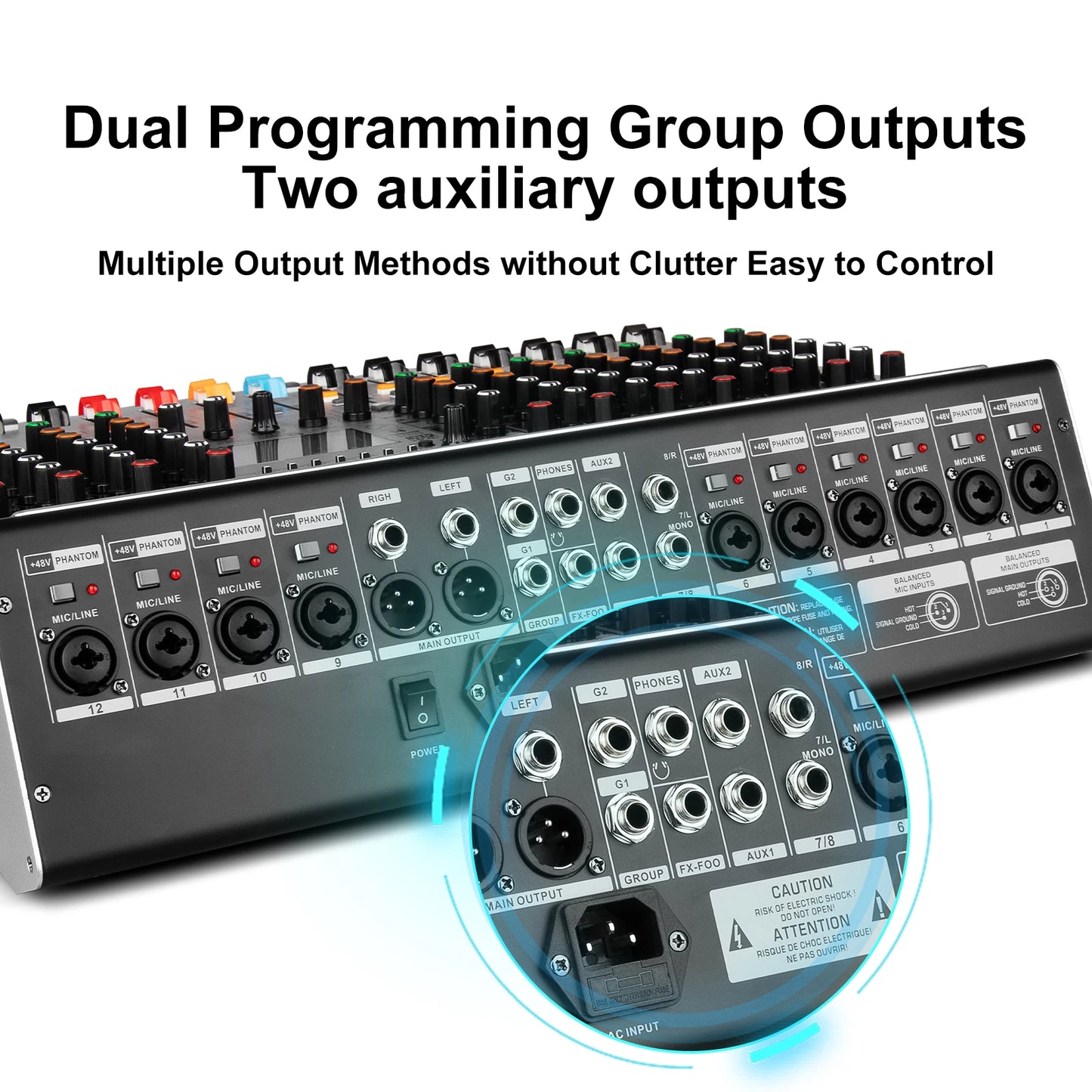 12Channel Digital Mixer Depusheng Professional audio mixing 99 DSP digital effects audio console mixer DJ Audio mixer