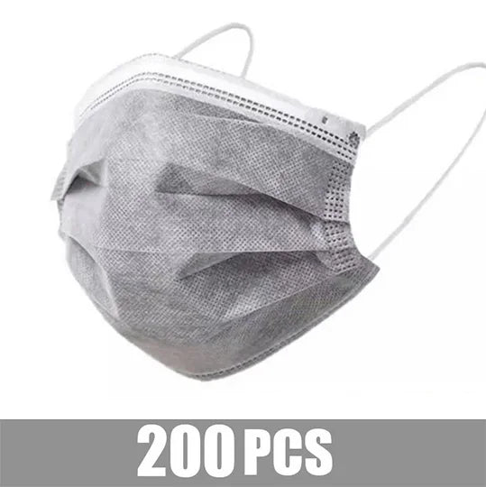 10-200pcs Disposable black Surgical mask Adults Sanitary Certified surgical mask 3 Layer Ply Filter Breathable Medical masks