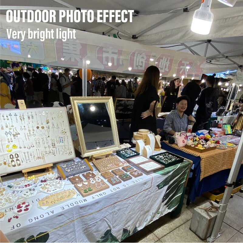 Rechargeable LED lamp, ideal for emergencies.