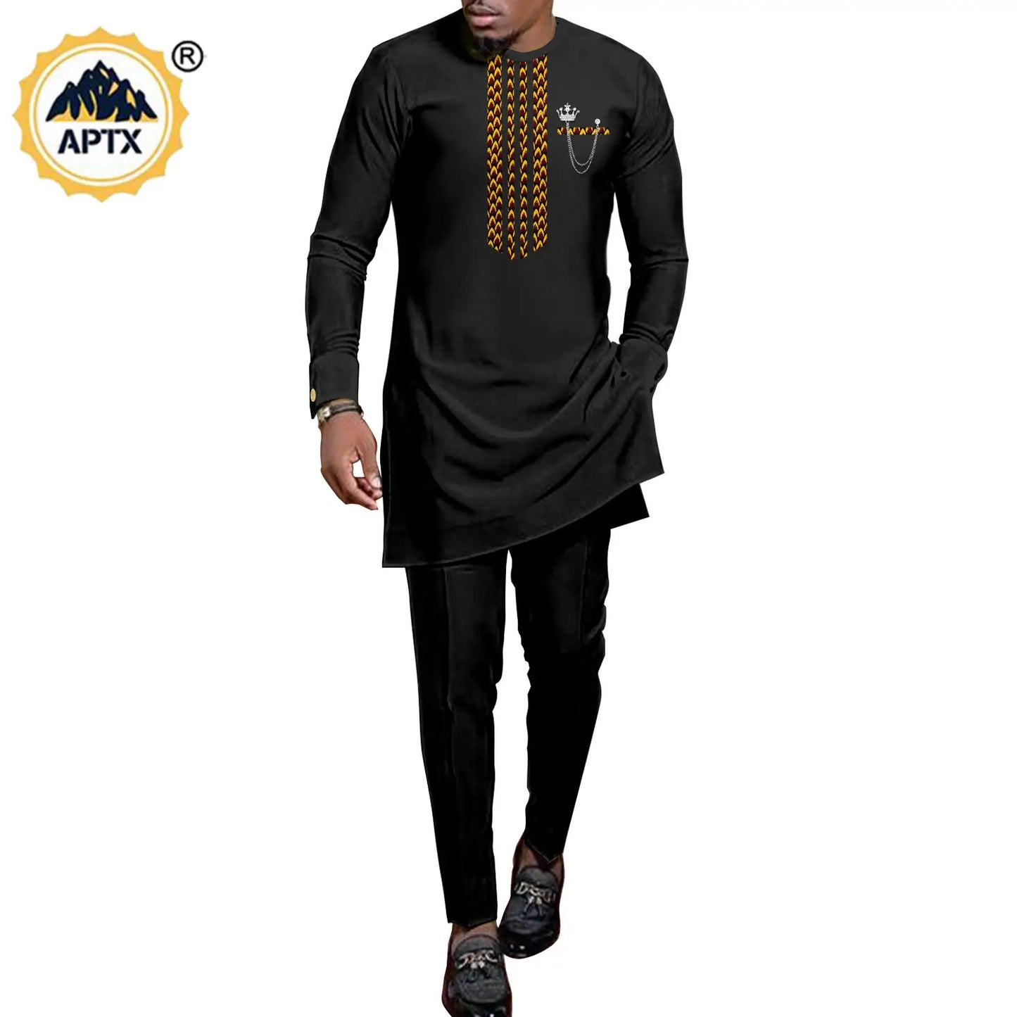 African Abaya Hip Dresses for Women Matching Couple Outfits Bazin Riche Men Top and Pant Sets Dashiki Print Outwear Y23C069