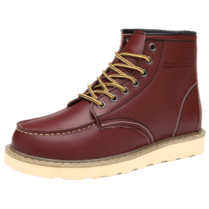 Men's High-Top Leather Motorcycle Boots Ankle Fashion Shoes Autumn Winter