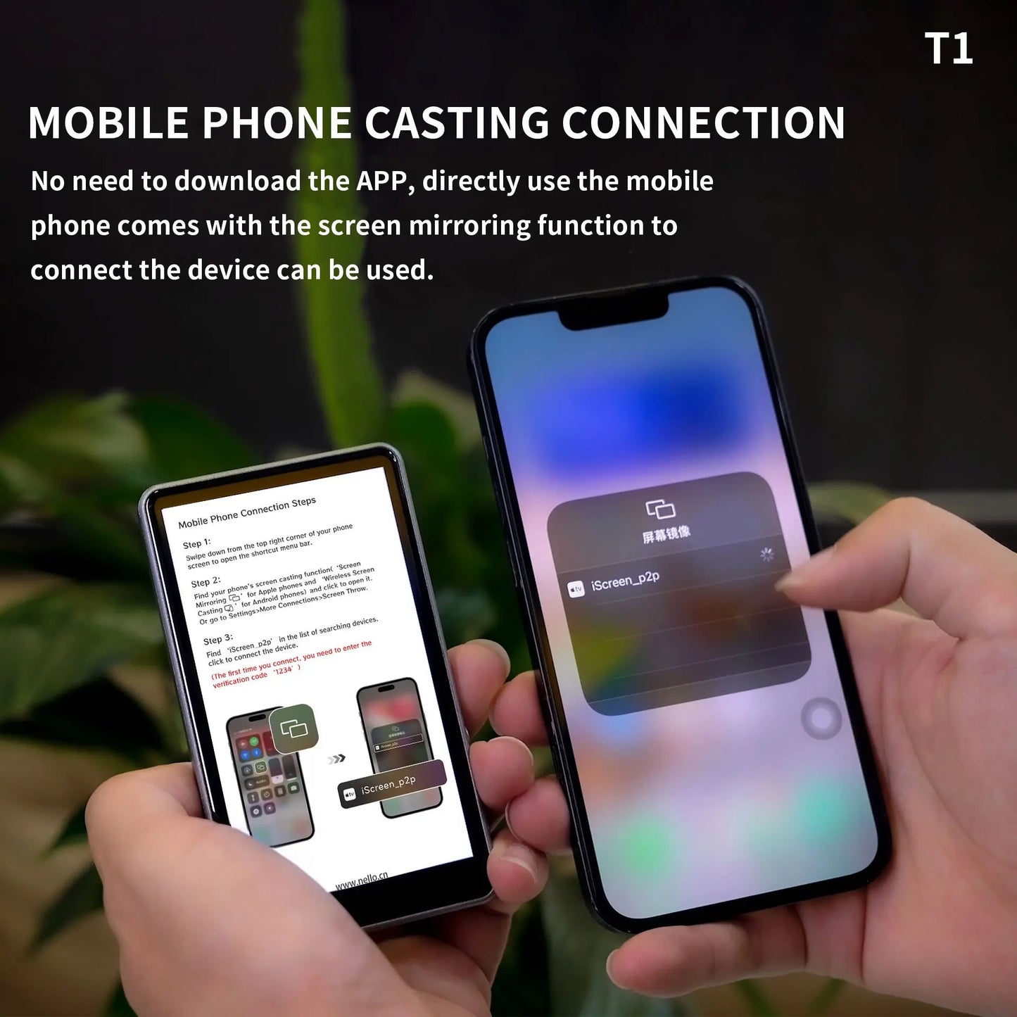 Magnetic Cell Phone Vlog Self Timer Monitor Screen Using Rear Camera Monitor  Streaming.