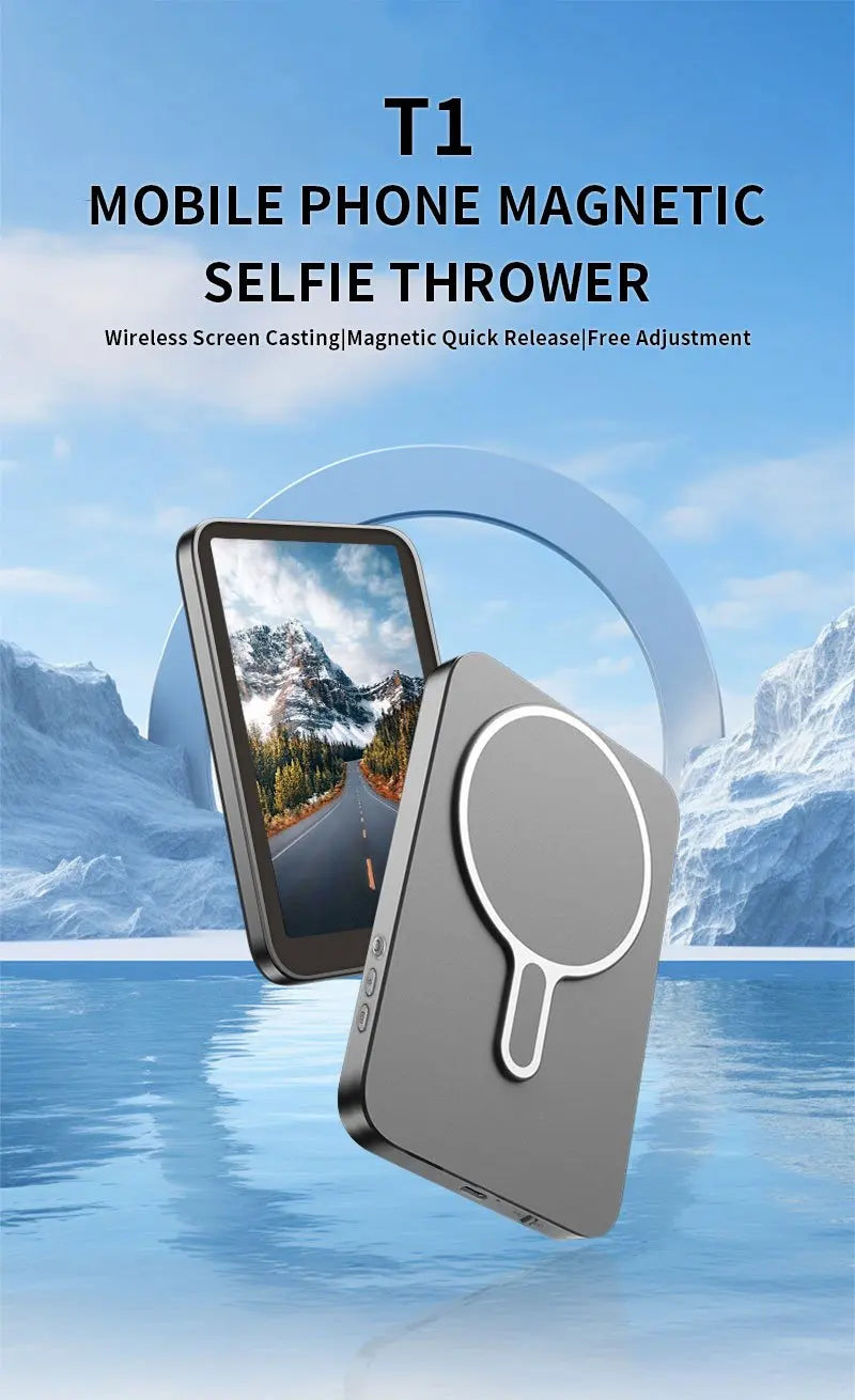 Magnetic Cell Phone Vlog Self Timer Monitor Screen Using Rear Camera Monitor  Streaming.