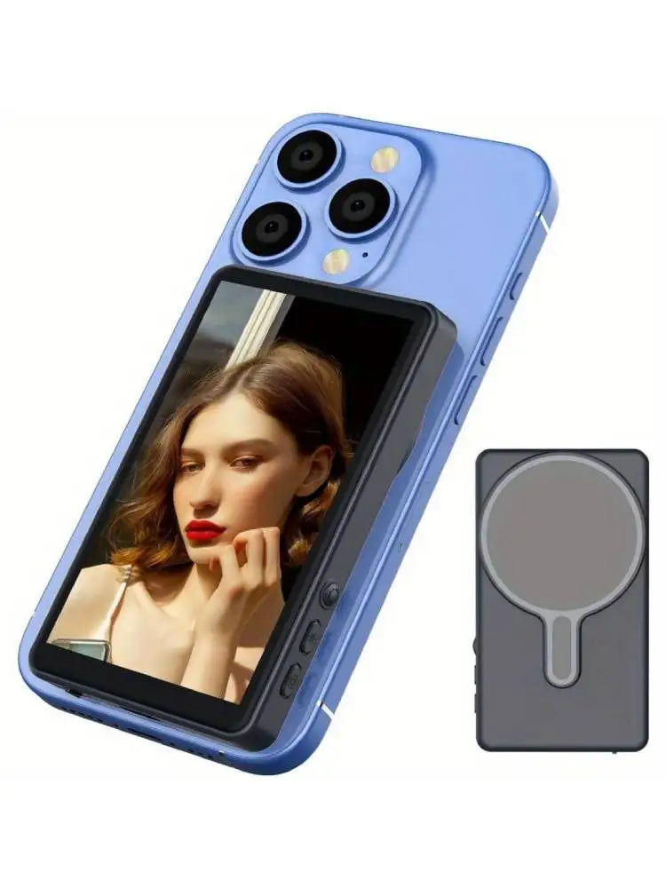 Magnetic Cell Phone Vlog Self Timer Monitor Screen Using Rear Camera Monitor  Streaming.
