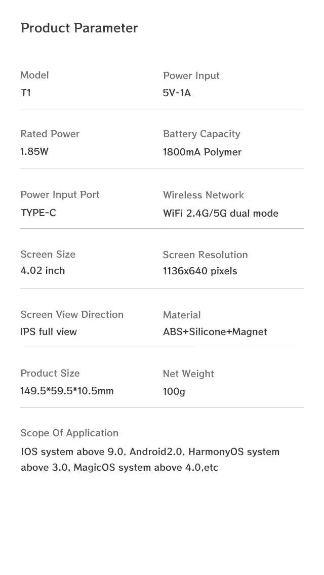 Magnetic Cell Phone Vlog Self Timer Monitor Screen Using Rear Camera Monitor  Streaming.