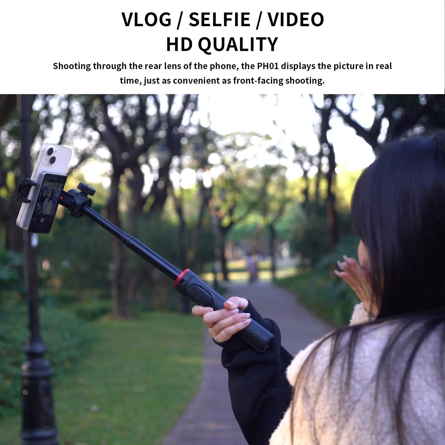 Magnetic Cell Phone Vlog Self Timer Monitor Screen Using Rear Camera Monitor  Streaming.