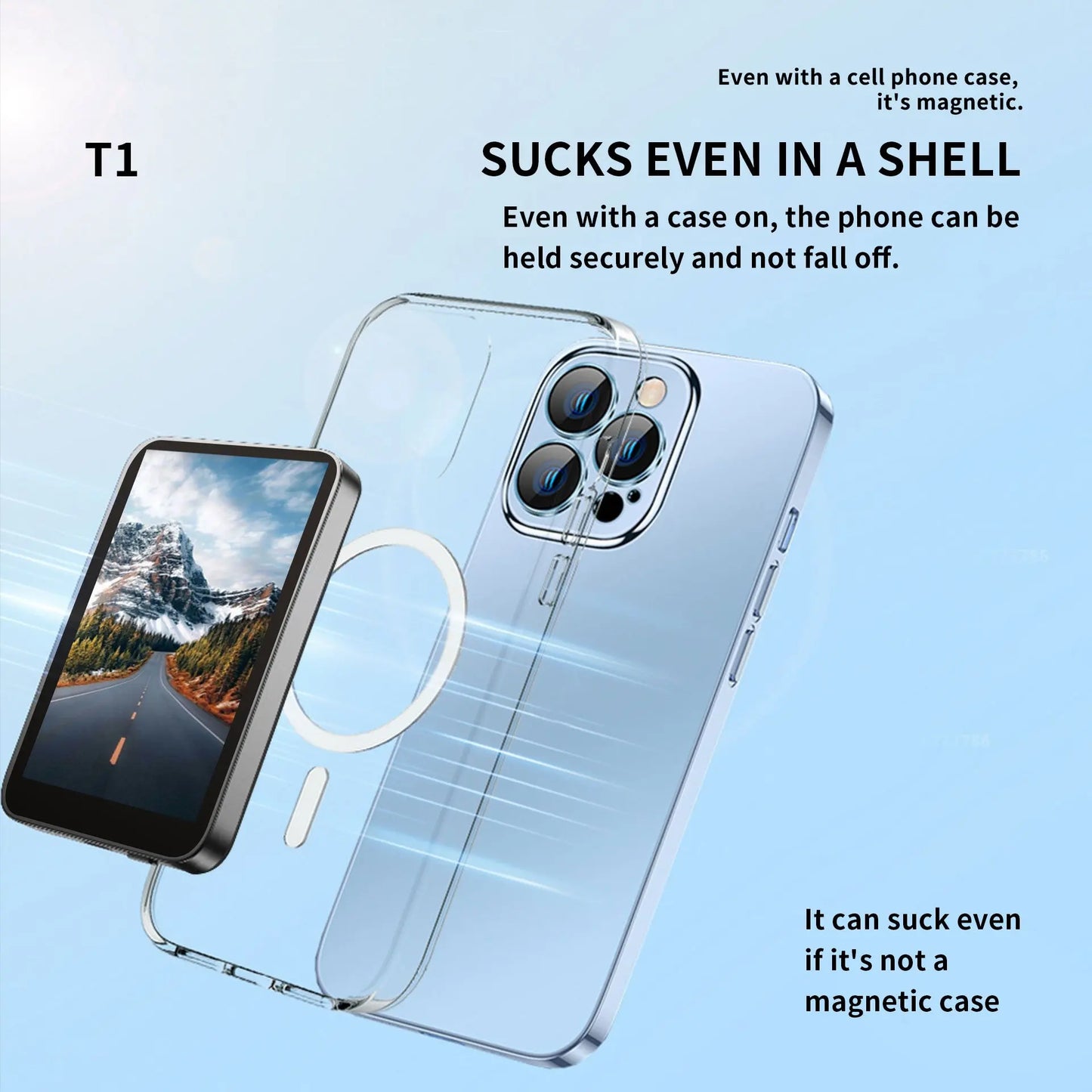 Magnetic Cell Phone Vlog Self Timer Monitor Screen Using Rear Camera Monitor  Streaming.