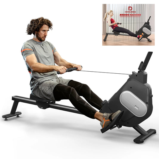 Home Rowing Machine Magnetic Rowing Machine 16 Resistance Levels LCD Display Maximum Load 120kg Foldable Magnetic Rowing Machine