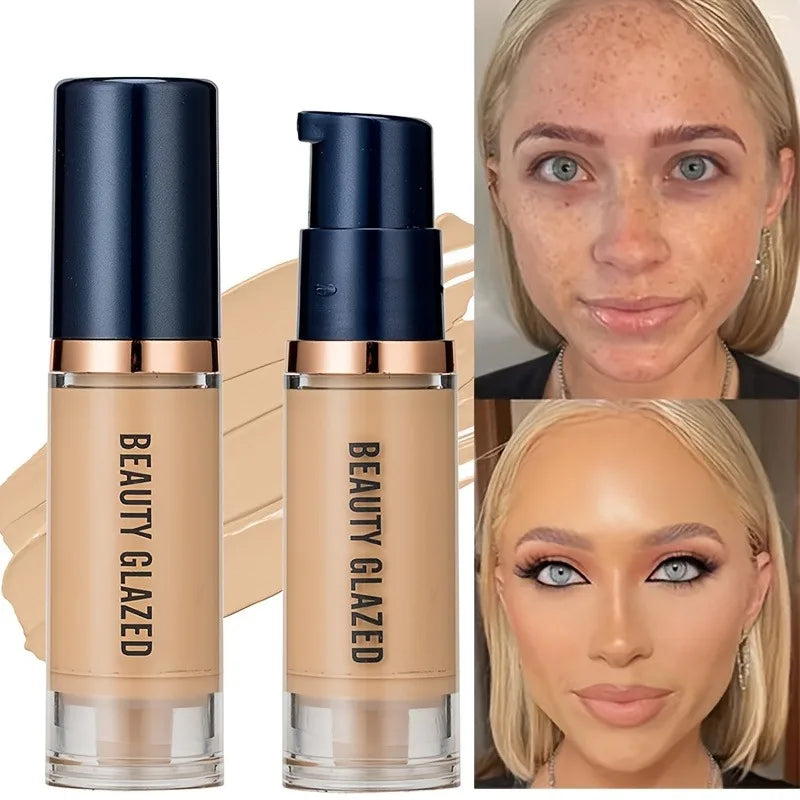 Beauty Glazed 6 Color Liquid Foundation Concealer  Natural Effect,