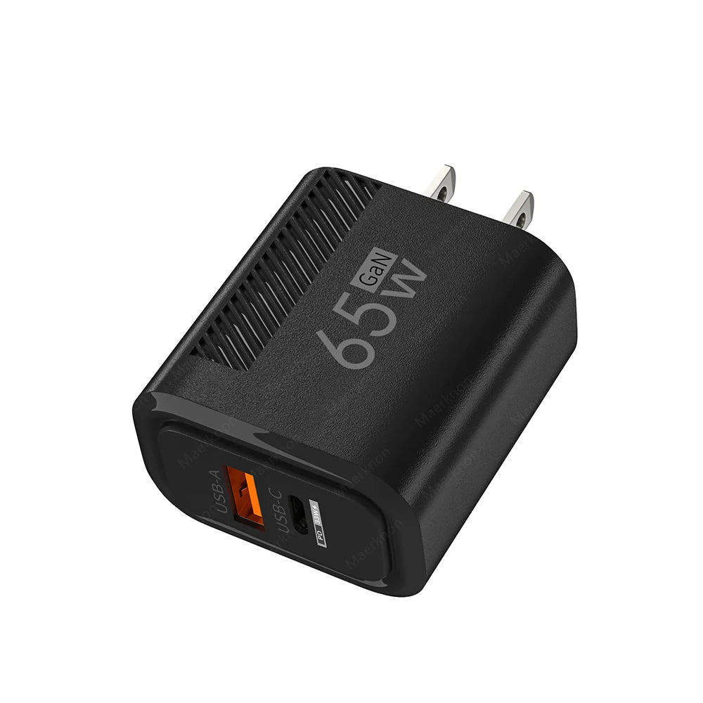 65W  Fast Charger Adapter For iPhone Samsung Xiaomi Type C Wall.