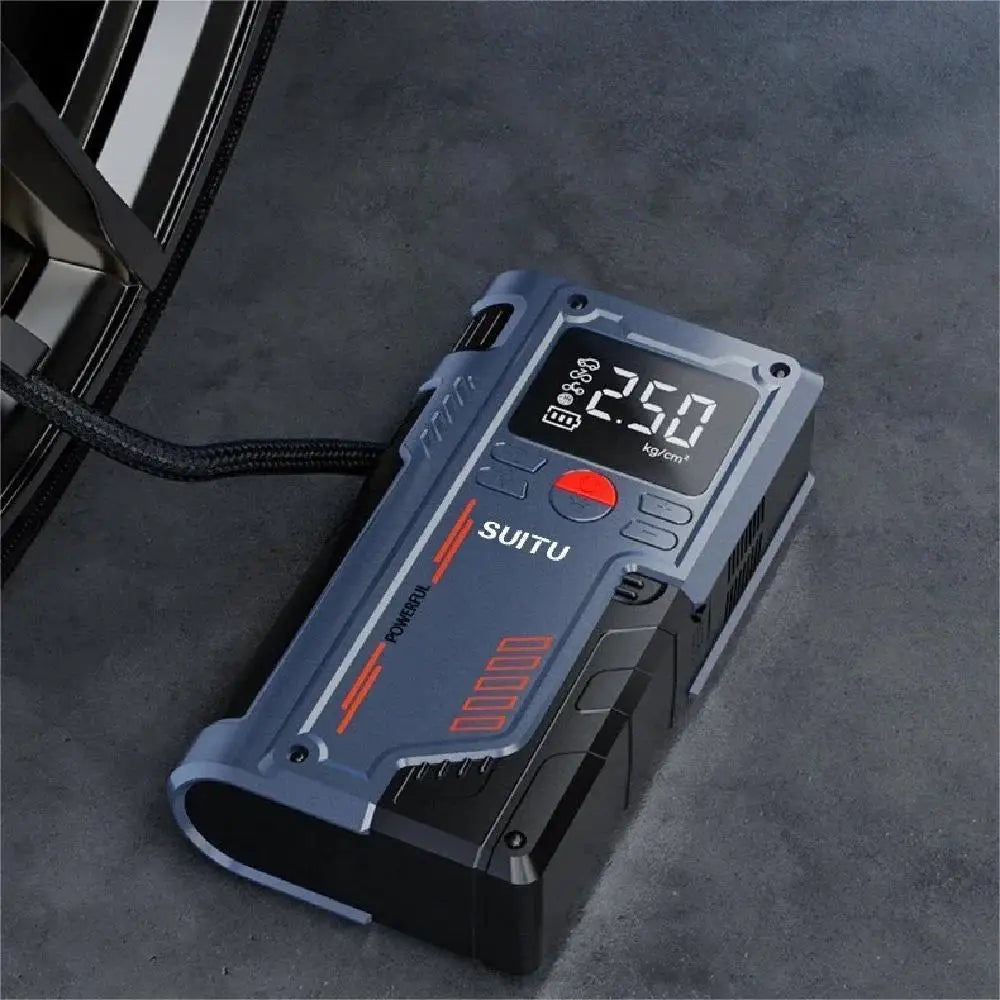 4 In 1 Car Jump start With 150PSI Air Compressor 20000mAh Portable Booster Charger 1000A fuel Car Battery Starting camera