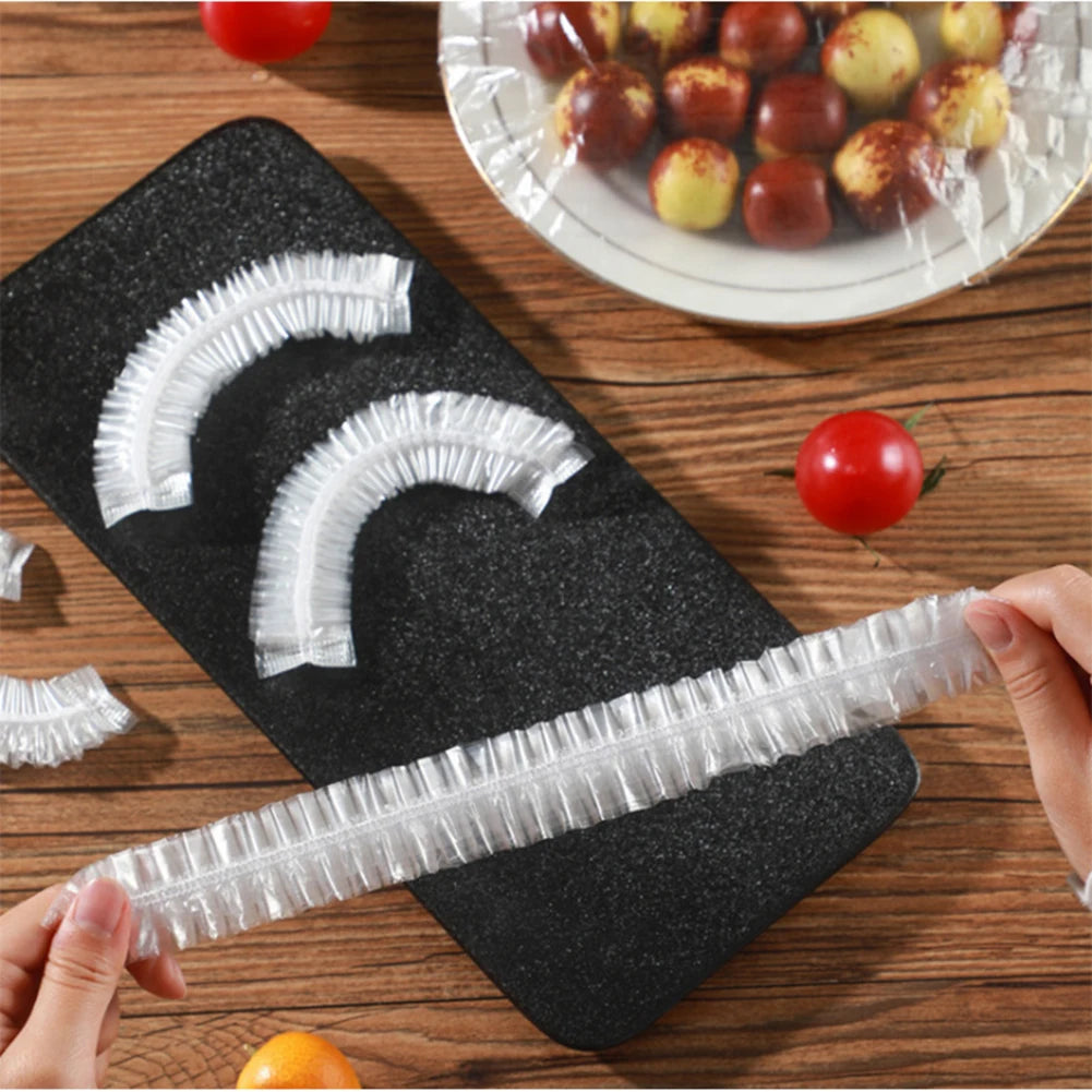 100pcs Reusable Disposable Food Wraps Self-Sealing Food Plastic Wraps Keep Food Fruit Fresh Clings Film for Kitchen Fridge