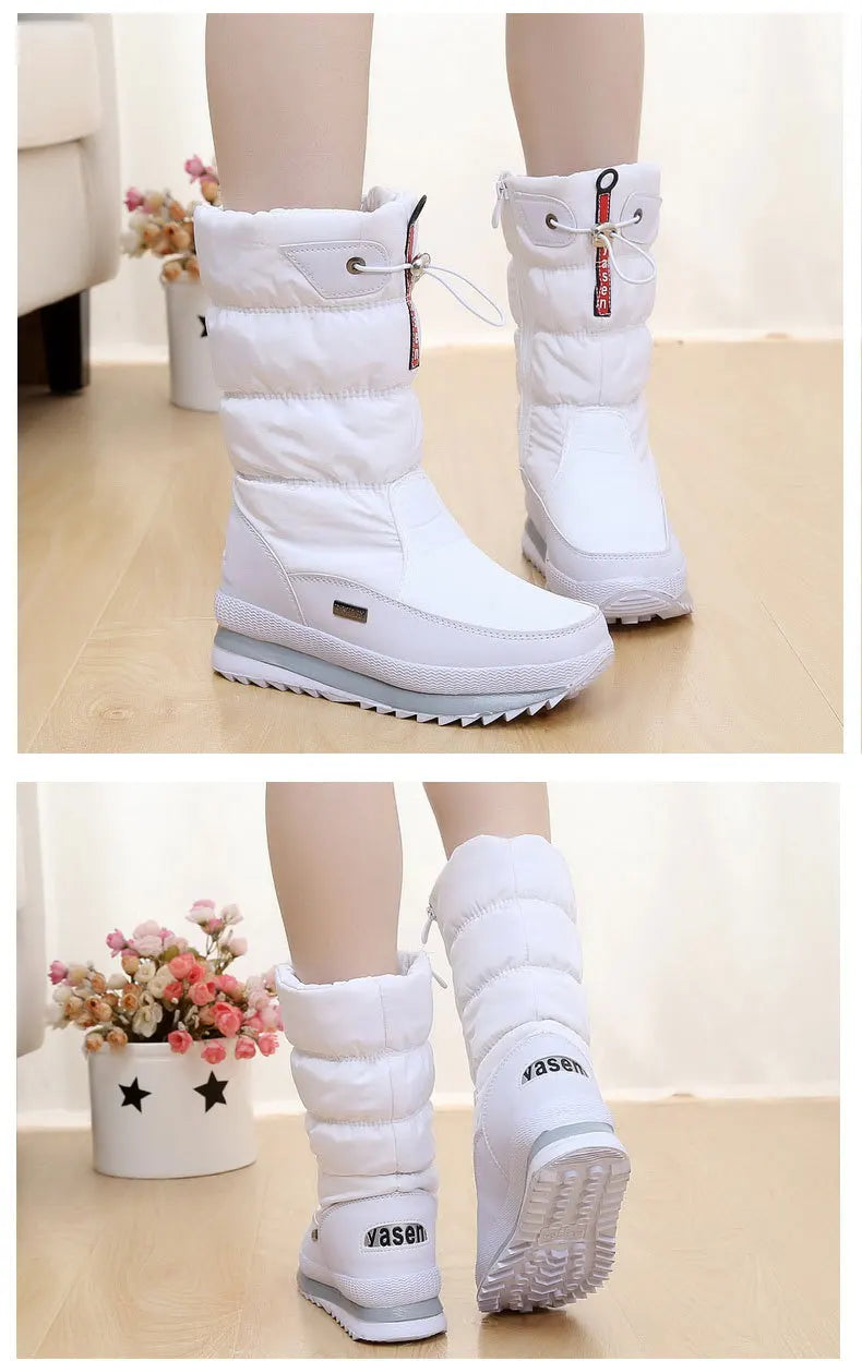 Women Snow Boots Platform Winter Boots.