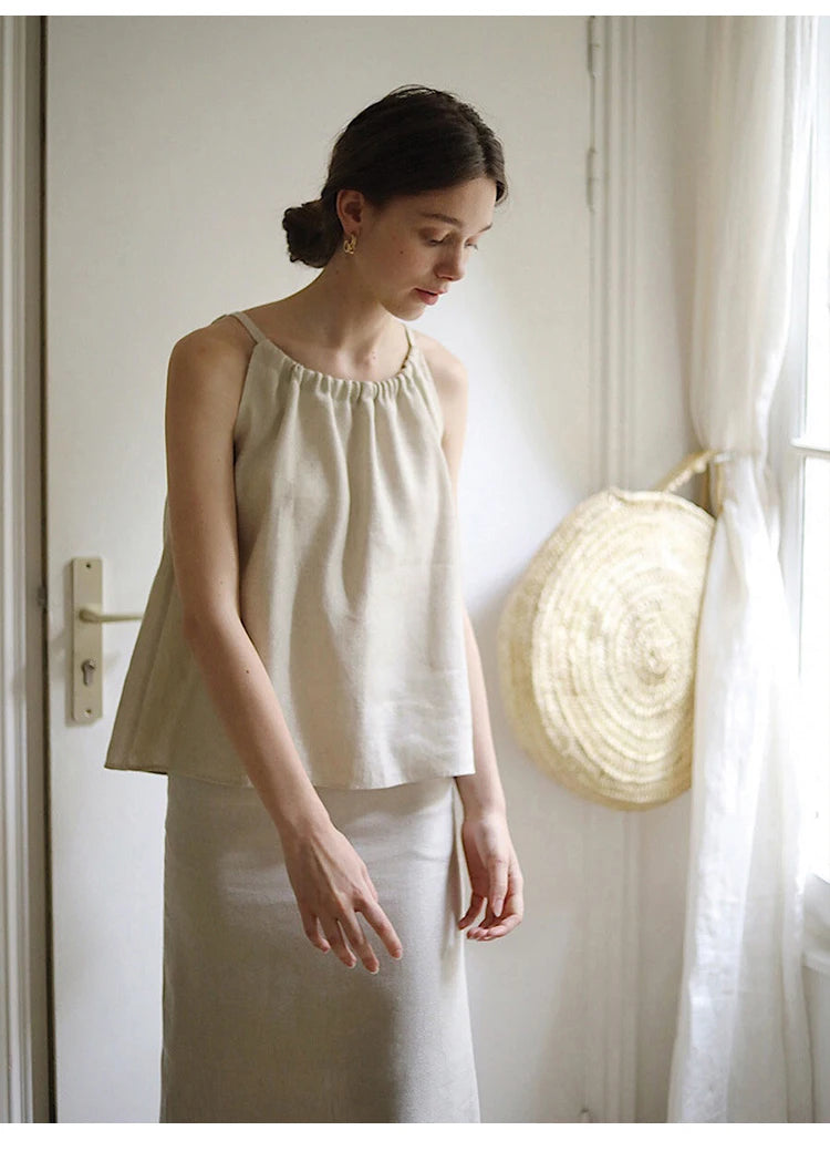 100% Linen Long Skirts For Women.