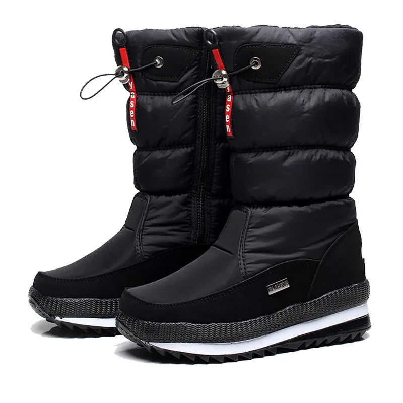 Women Snow Boots Platform Winter Boots.