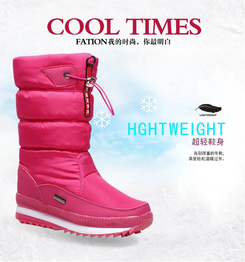 Women Snow Boots Platform Winter Boots.