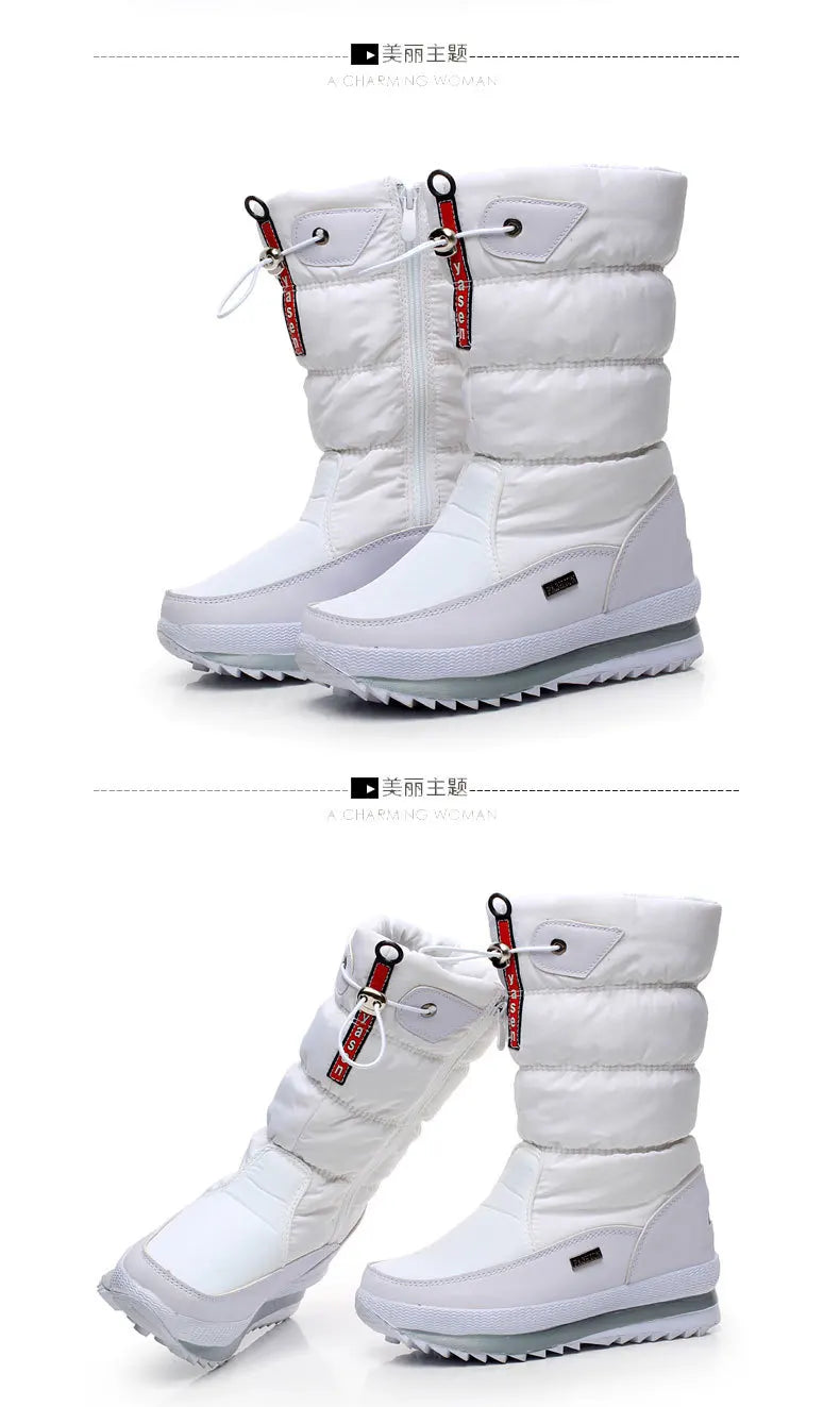 Women Snow Boots Platform Winter Boots.