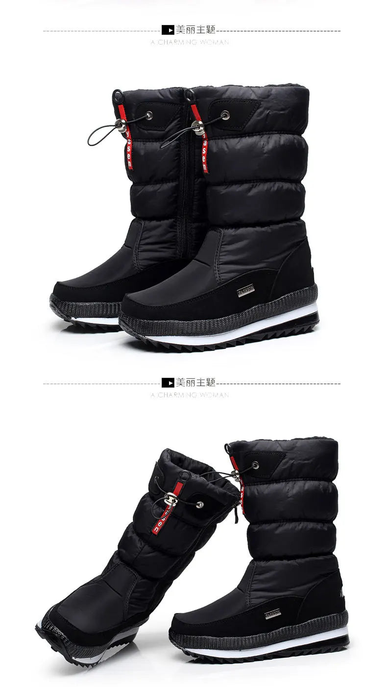 Women Snow Boots Platform Winter Boots.