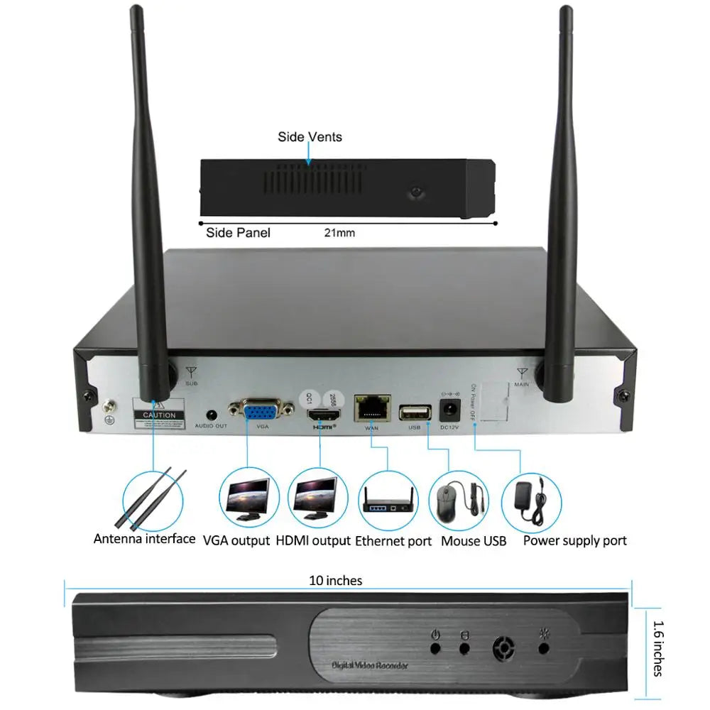 8CH 3.0MP HD Audio Wireless NVR Kit P2P Indoor Outdoor IR Night Vision Security 6CH 3MP Network IP Camera WIFI CCTV System