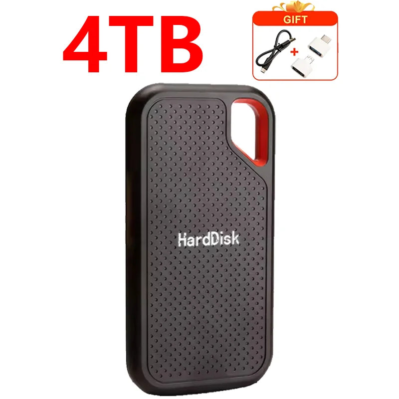 Mini External Hard Drive 2TB 4TB Large Capacity SSD 128TB Hard Drive USB 3.2  For Laptop/MAC/PC