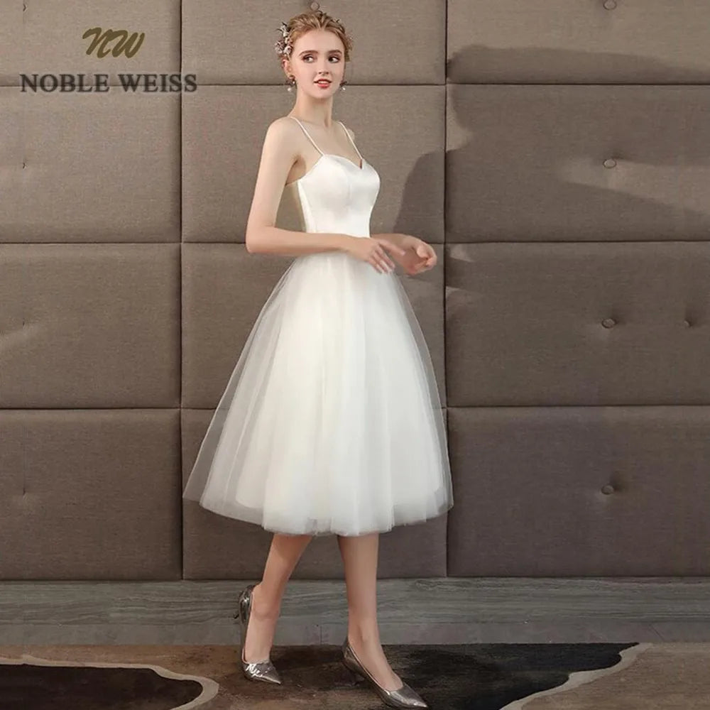 wedding dress 2023 sweetheart tulle beach wedding dress simple short wedding dress a-line bare back bridal dress