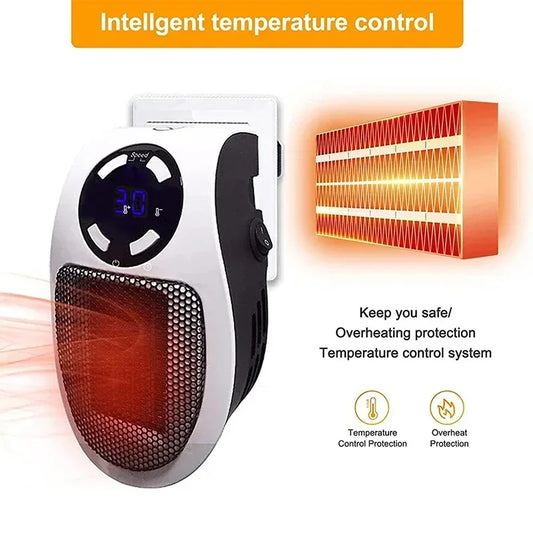Portable Electric Heater Mini Radiator Plug in Wall Home Appliance with Remote Control