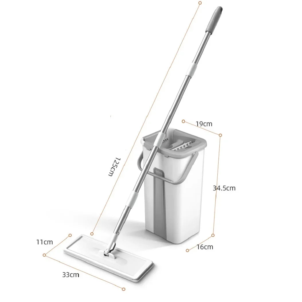 Mop with Bucket Set Wet Dry Magic Cleaning Tool for Home.