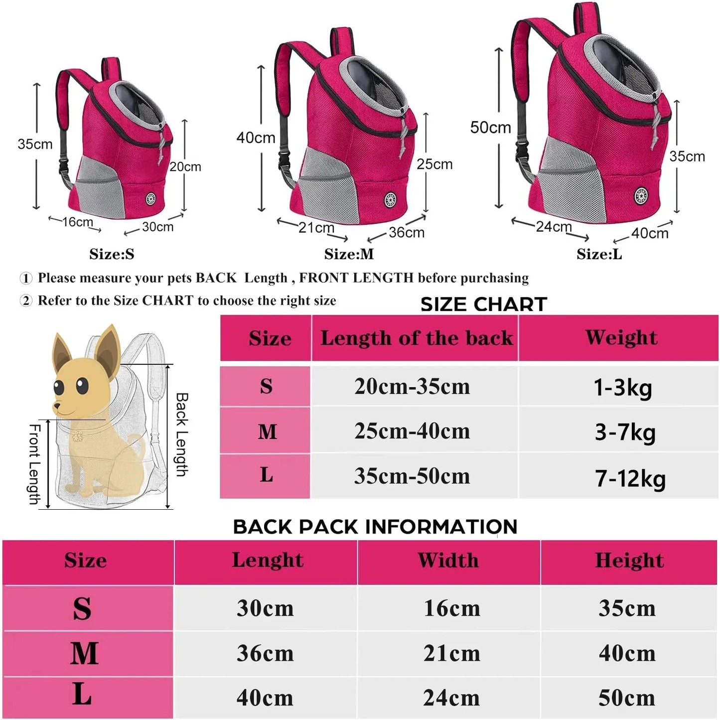 Portable travel backpack with double handles for pets.