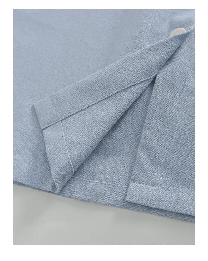 Women's Cotton Linen Skirt High Waist Elastic.