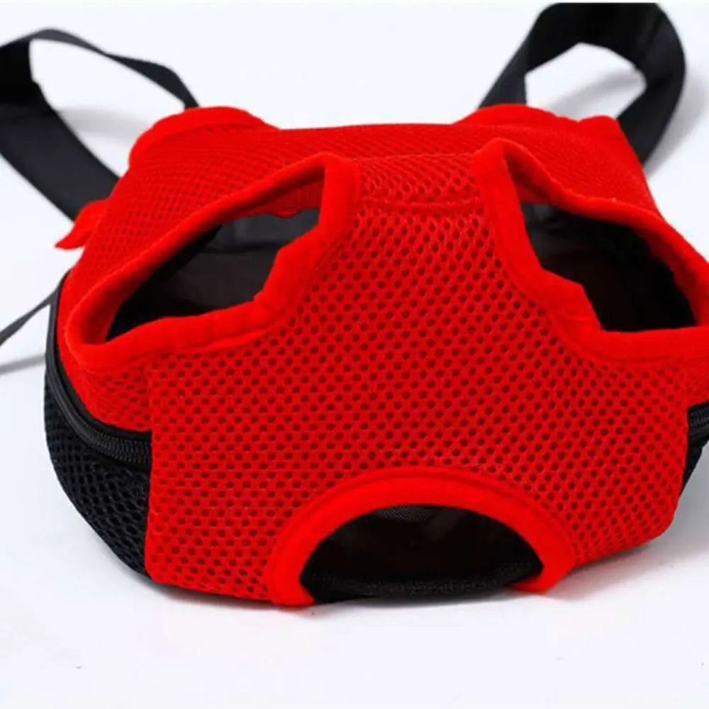 Adjustable dog carrier backpack.