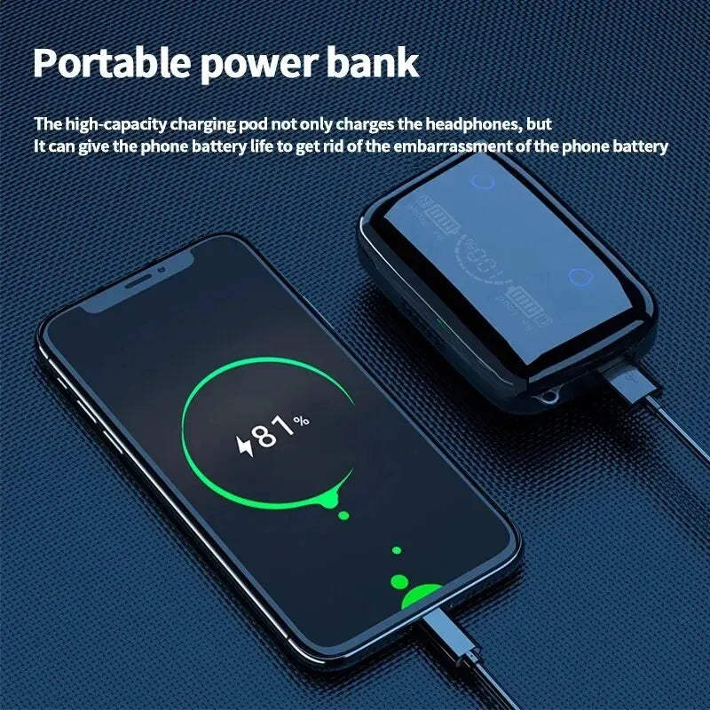 M19 Wireless TWS Bluetooth Earphones with Noise Cancellation and Control.