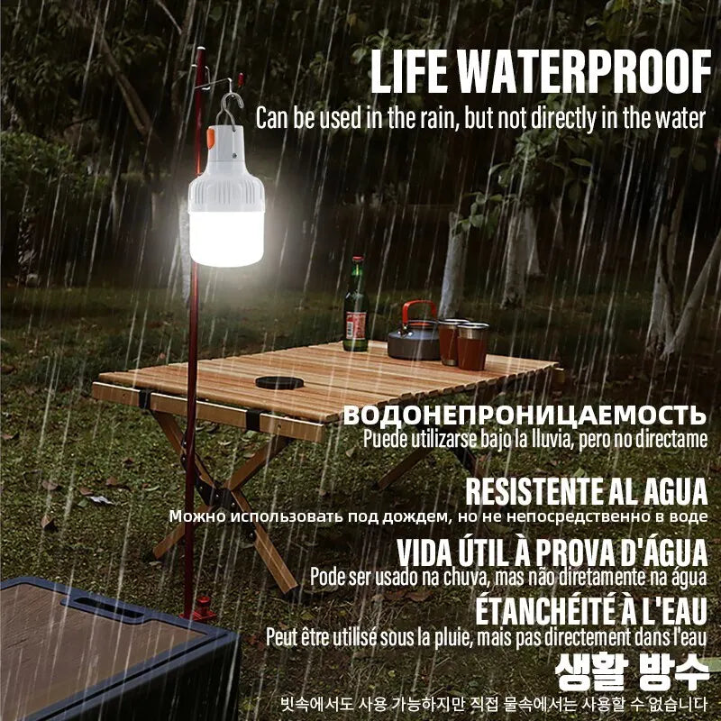 Rechargeable LED lamp, ideal for emergencies.