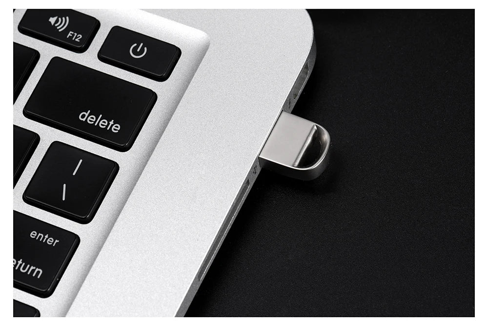 JASATER Super Mini Metal USB Flash Drive 128GB Silver Pen Drive with Free Key Ring 64GB Funny Creative Gift Memory Stick 32GB