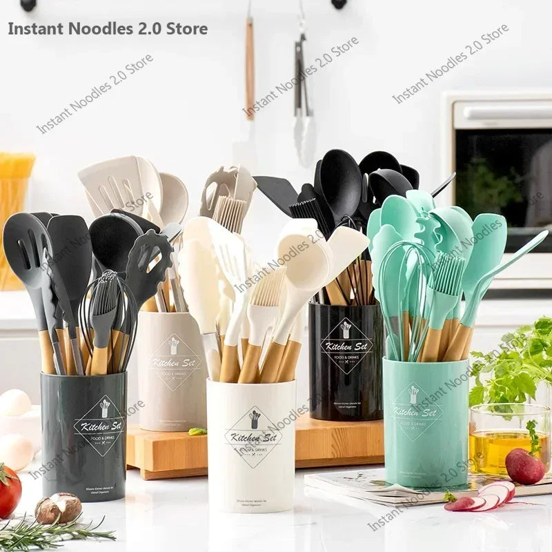 Tool Kitchenware  Cooking Spatula  Turner 12PCS Food Set Grade Measuring.